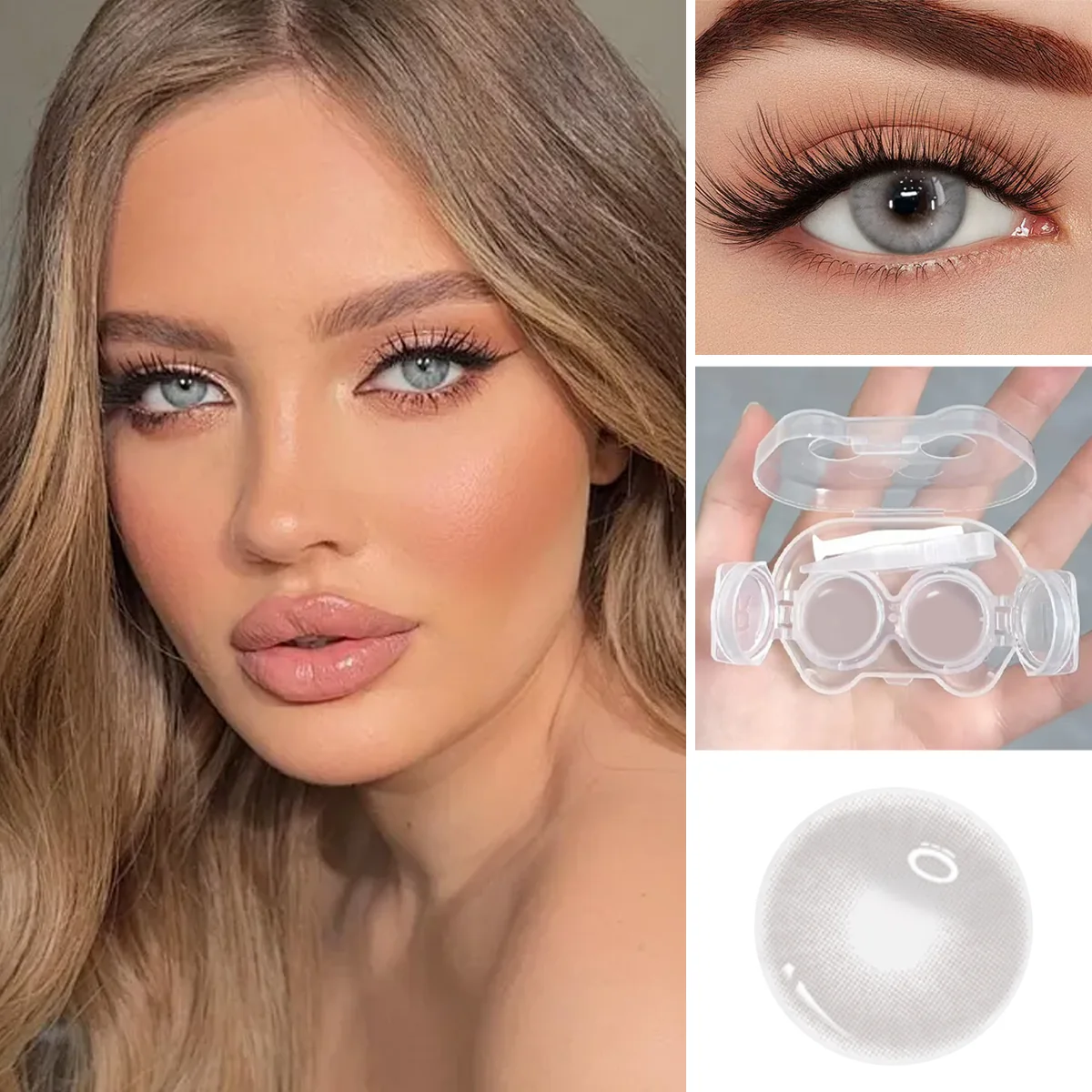 Crystal Fog Gray daily natural colored contact lens