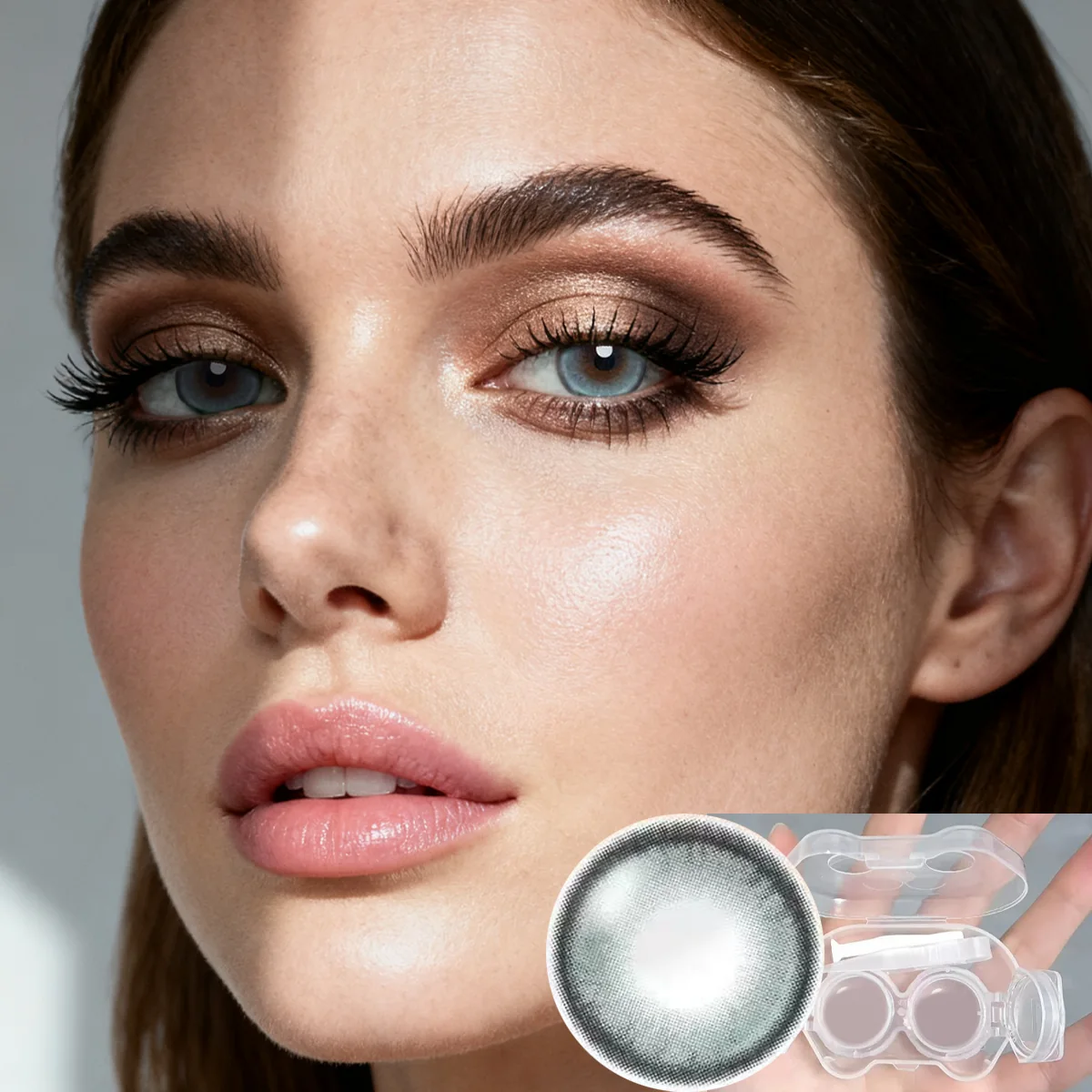 Moonlit Gray colored contacts