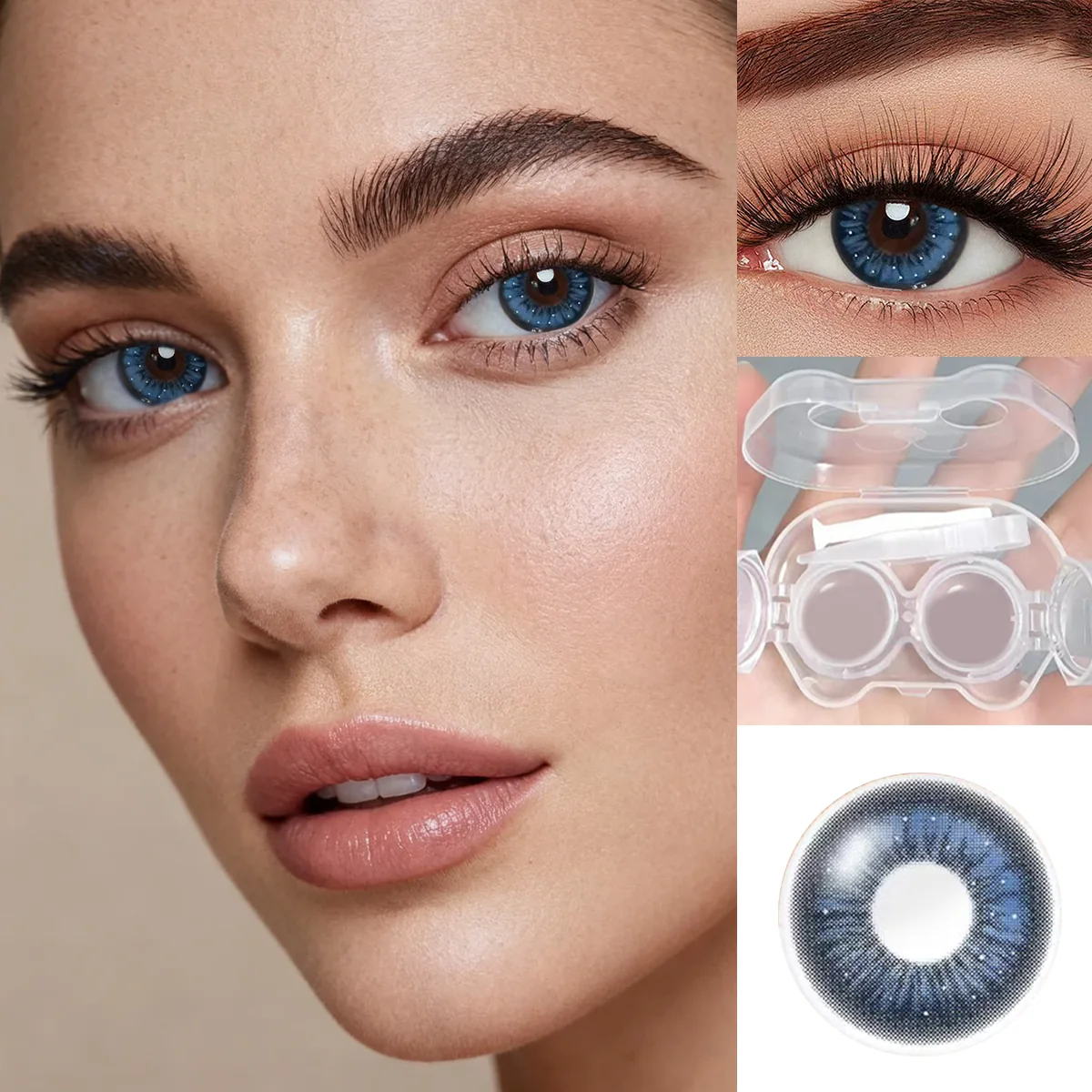 Ocean Halo Blue colored contacts