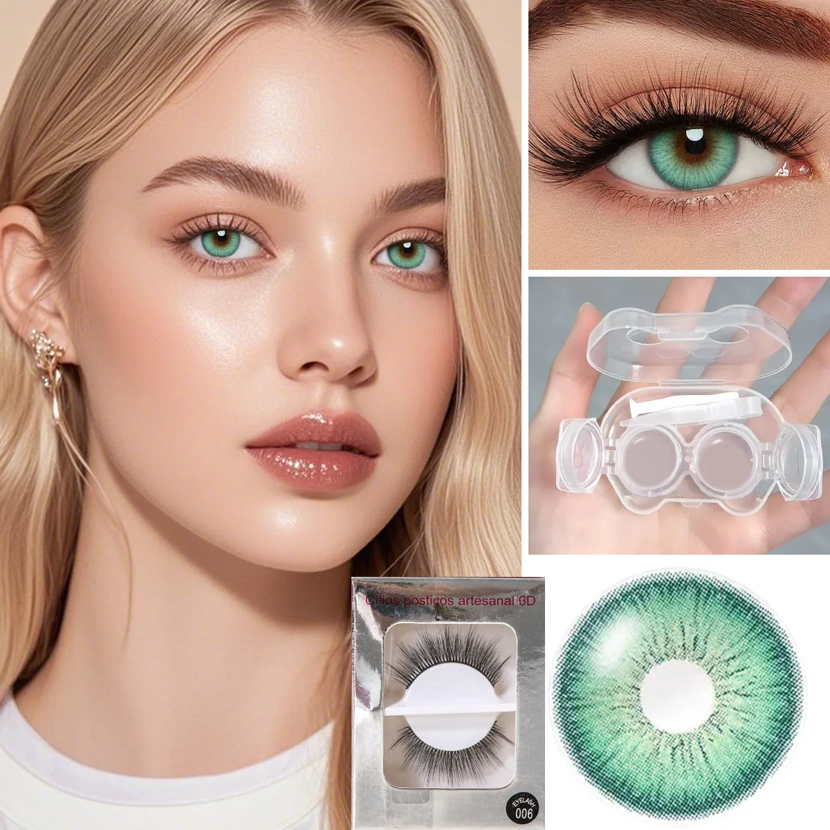 Fresh Mint Green colored contacts