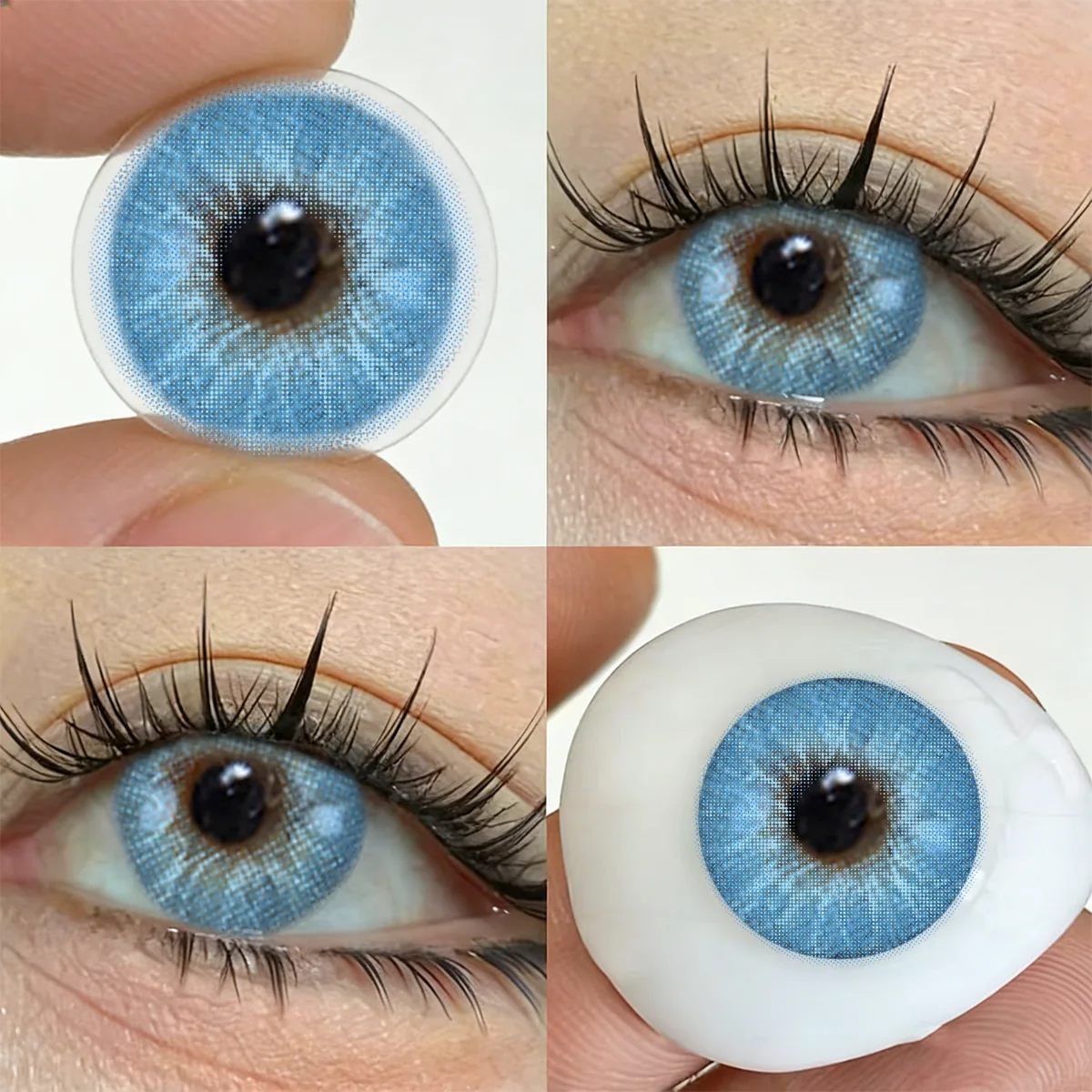 Ice Ring Blue colored contacts