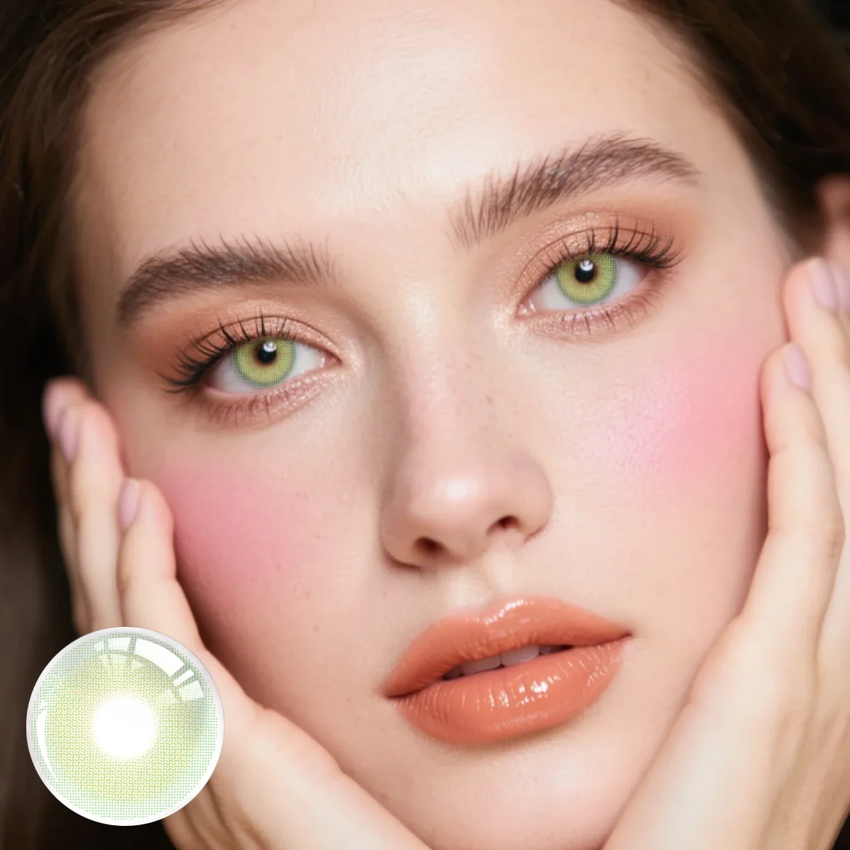 Lime Sugar Green colored contacts