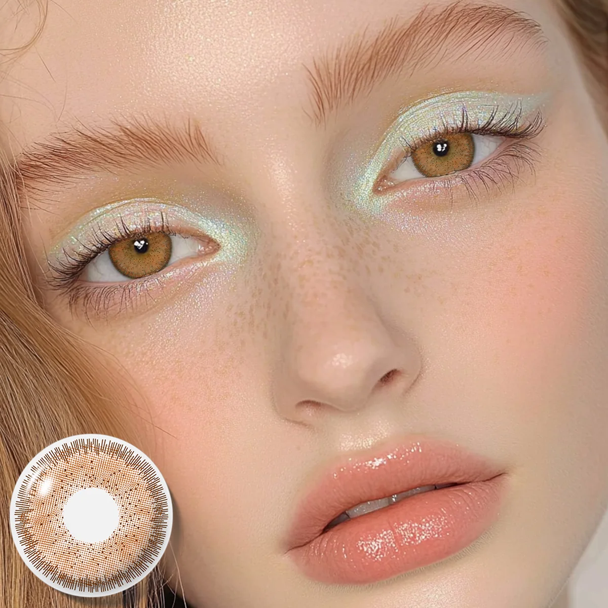 Honey Dew Hazel colored contacts