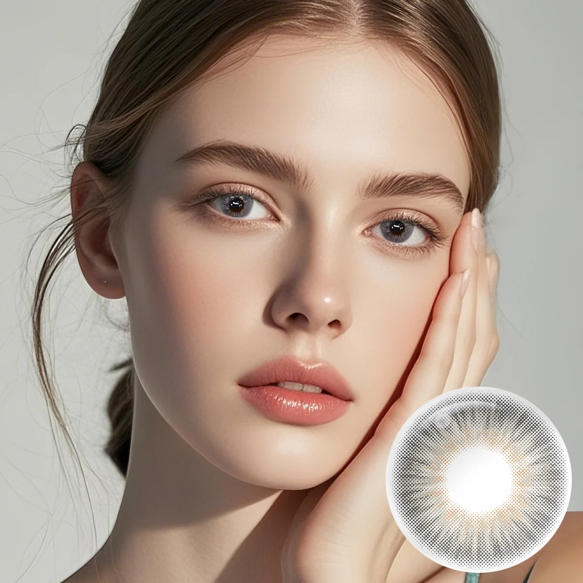 Silver Beam Gray colored contacts