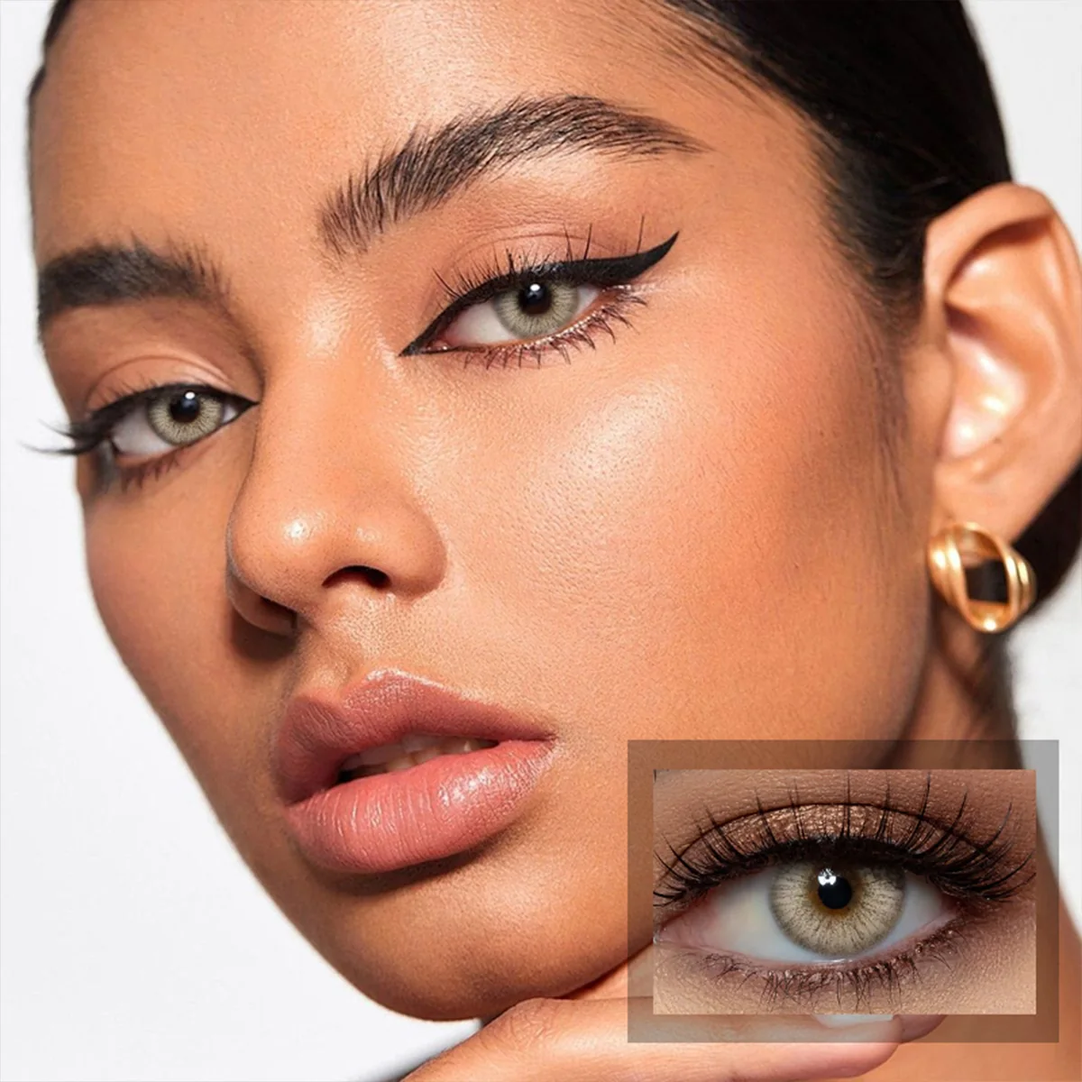 Storm Mocha Gray colored contacts