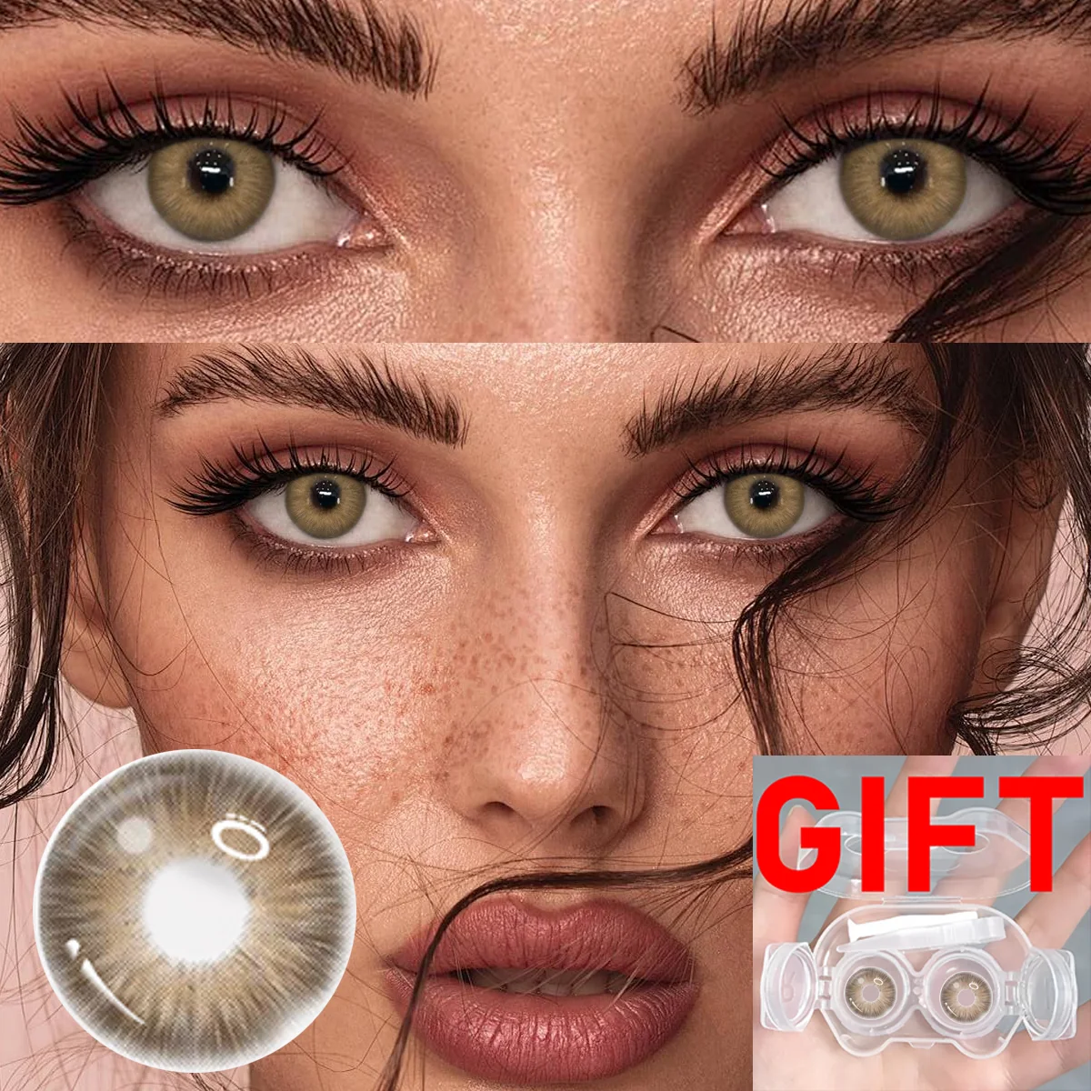 Amber Kiss Brown colored contact lens gift product image