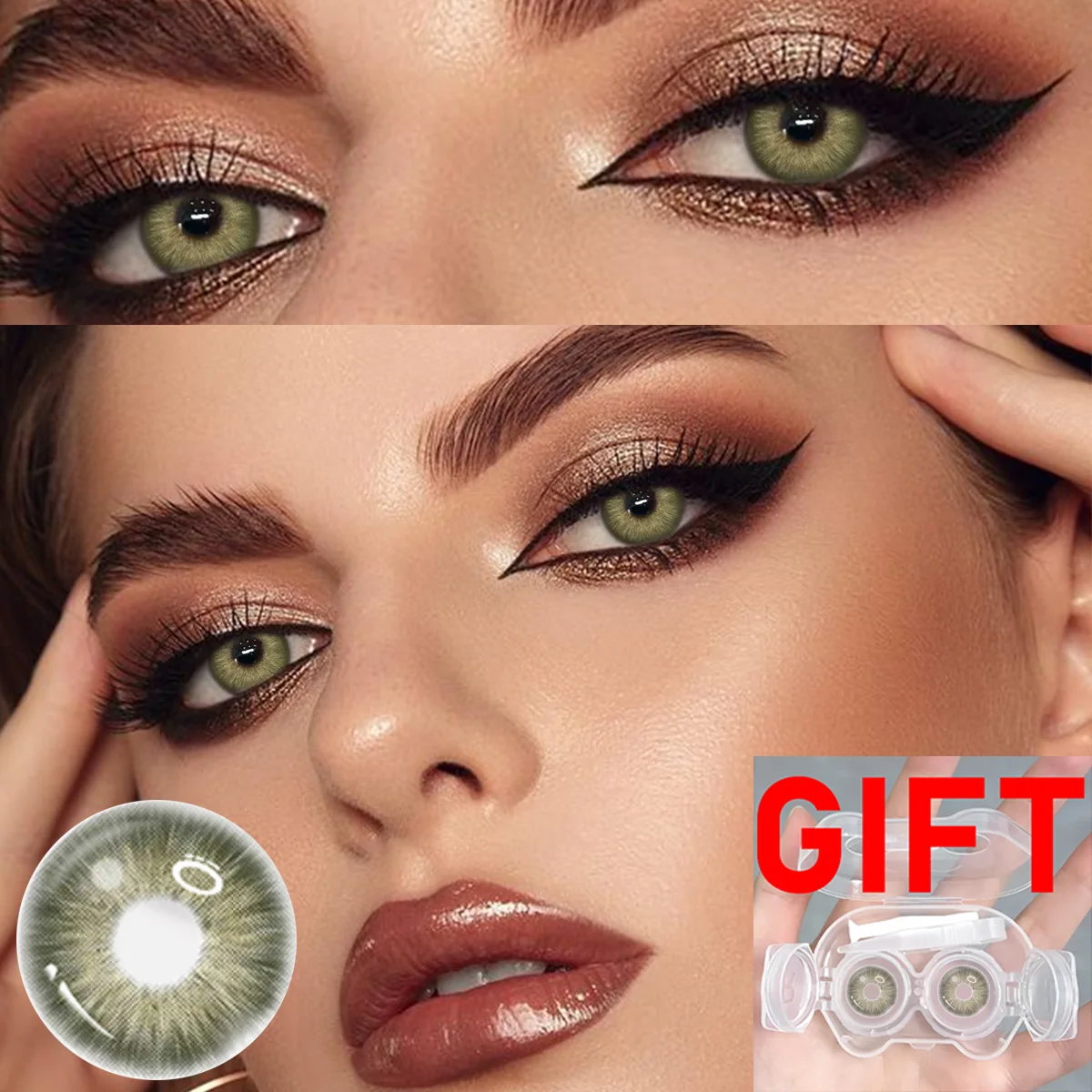 Olive Kiss Green party colored contact lens