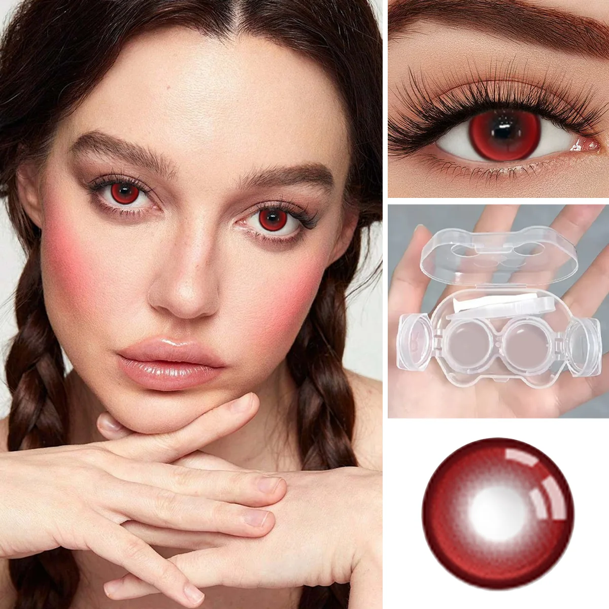 Ruby Cosplay Red colored contacts