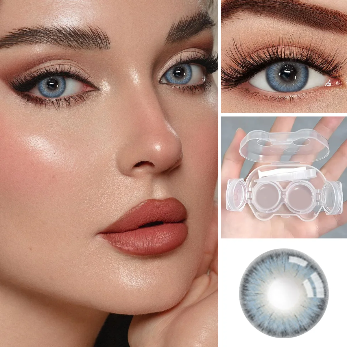 Blue Smoke Gray colored contacts