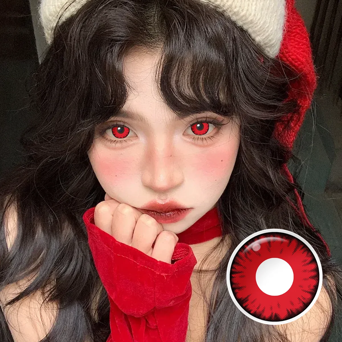 Vampire Ruby Red cosplay colored contact lens