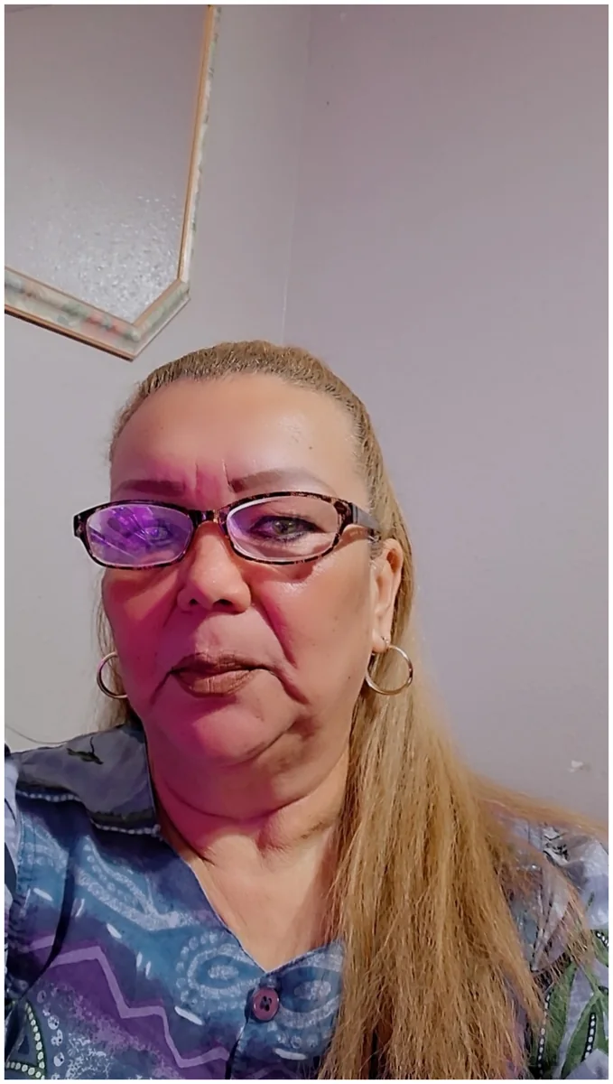 Real buyer photo wearing or showing Silver Beam Gray colored contacts