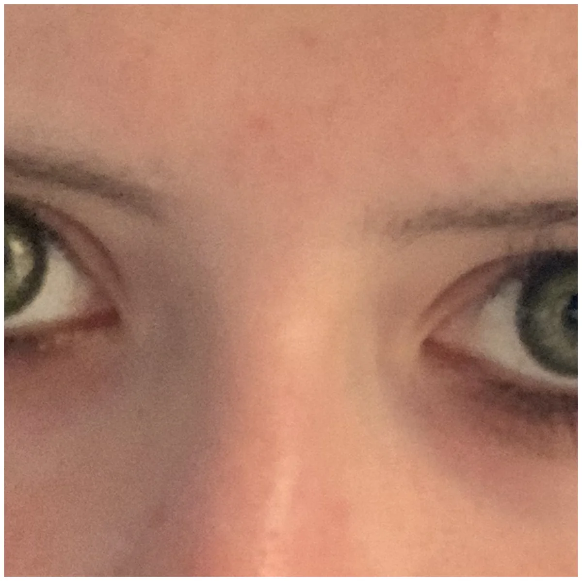 Real buyer photo wearing or showing Fresh Mint Green colored contacts
